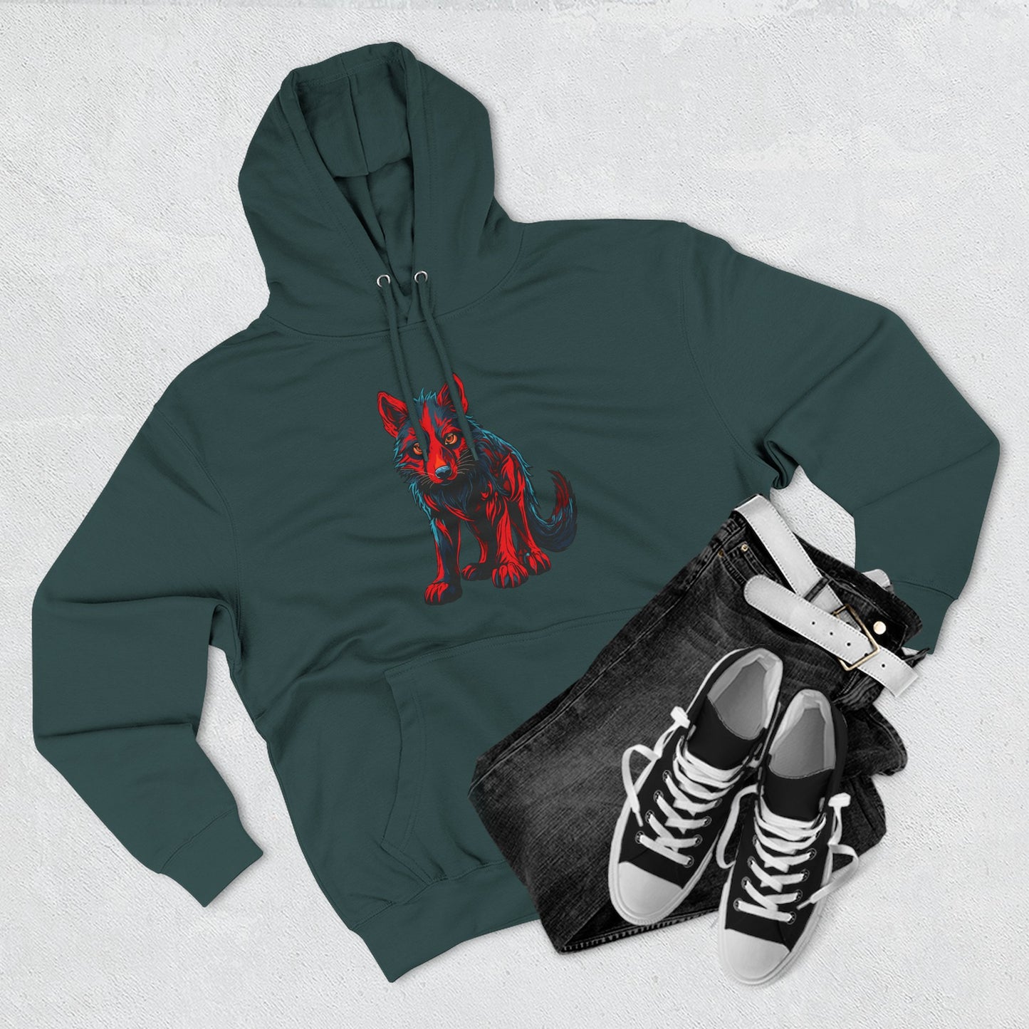 Wolf Pup Icon - Fleece Hoodie