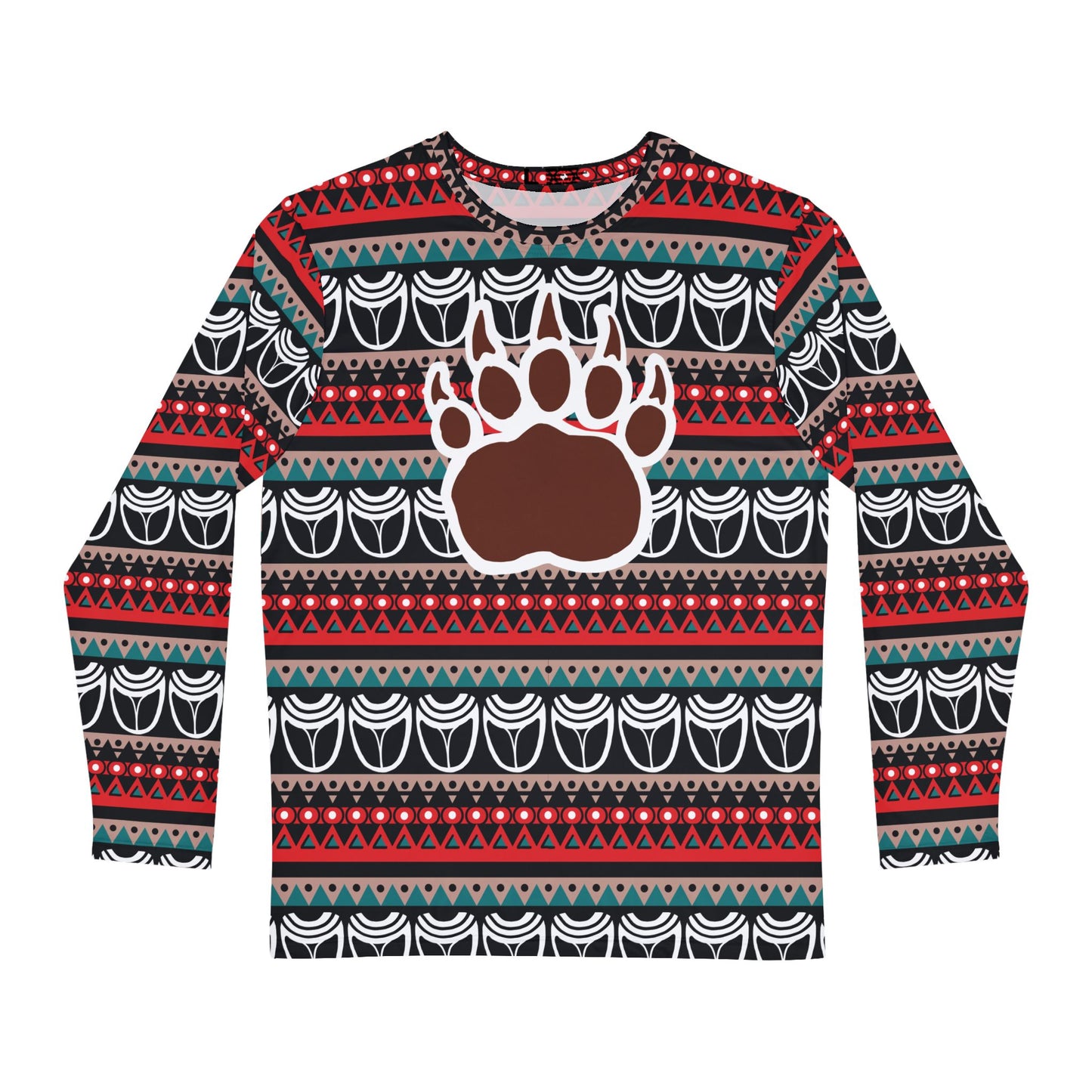 Holly Bear Paw Pattern Long-Sleeve