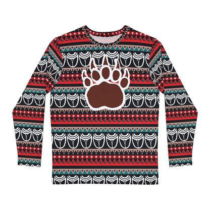 Holly Bear Paw Pattern Long-Sleeve