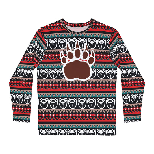 Holly Bear Paw Pattern Long-Sleeve