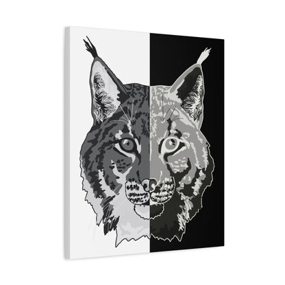 Lynx Black & White Portrait Canvas