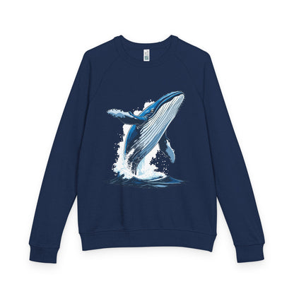 Humpback Whale - French Terry Raglan Crewneck