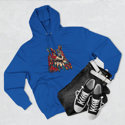 Great Horned Owl Icon - Fleece Hoodie