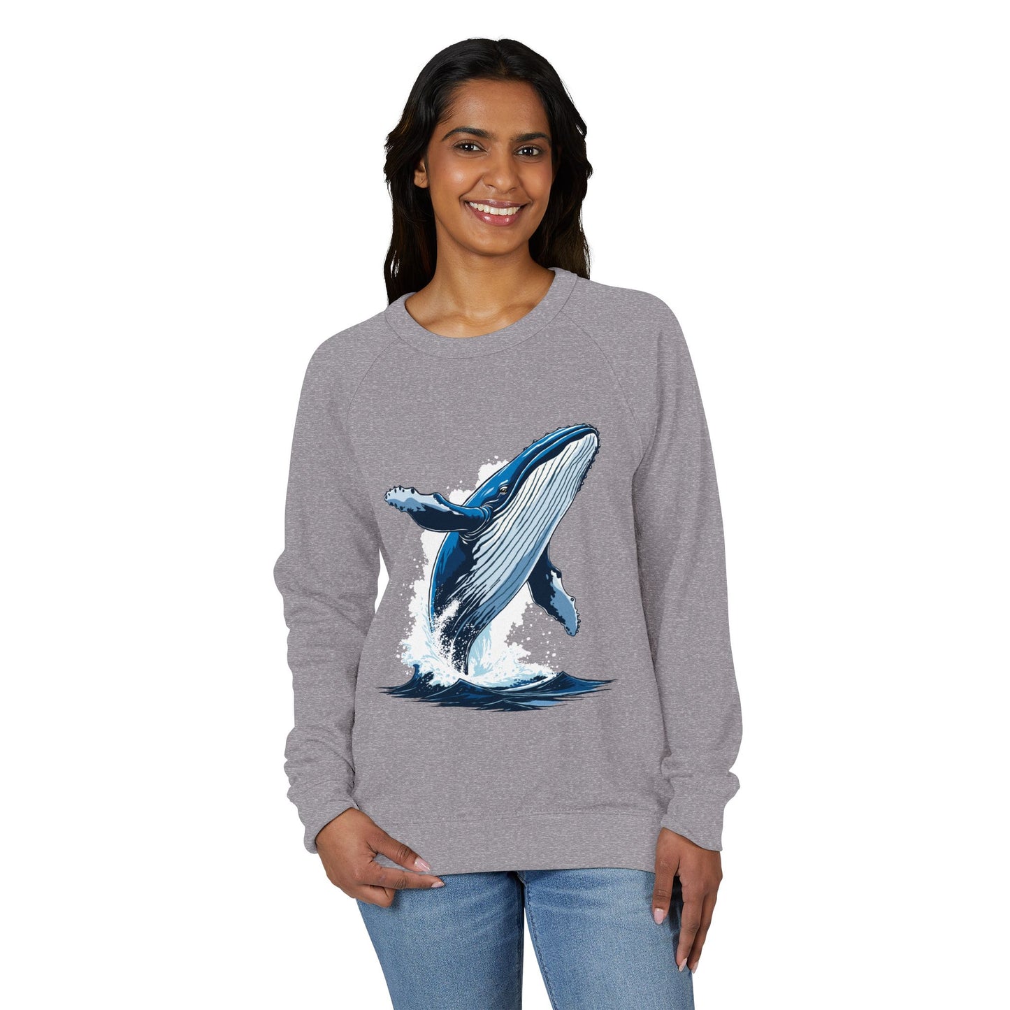 Humpback Whale - French Terry Raglan Crewneck