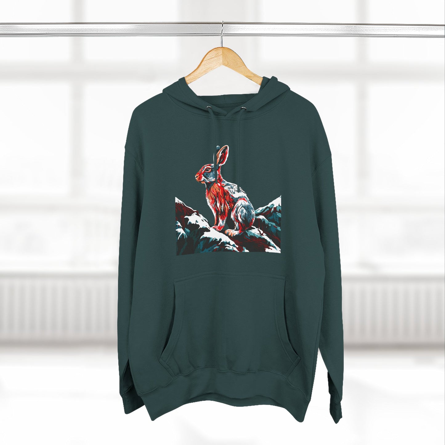 Snowshoe Hare Icon - Fleece Hoodie