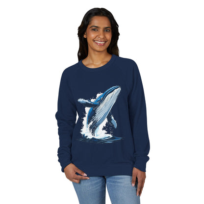 Humpback Whale - French Terry Raglan Crewneck