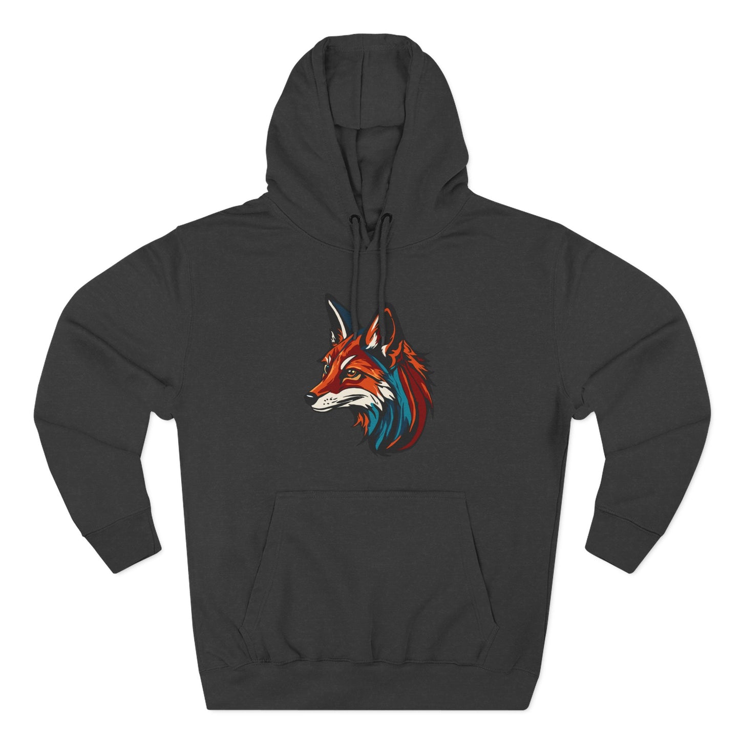 Hand-drawn red fox icon hoodie — original wildlife art by Kayanna Healy at Neo Native