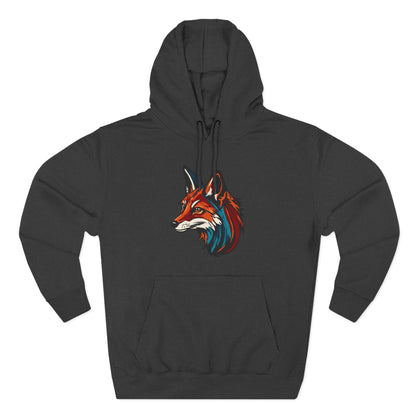 Hand-drawn red fox icon hoodie — original wildlife art by Kayanna Healy at Neo Native