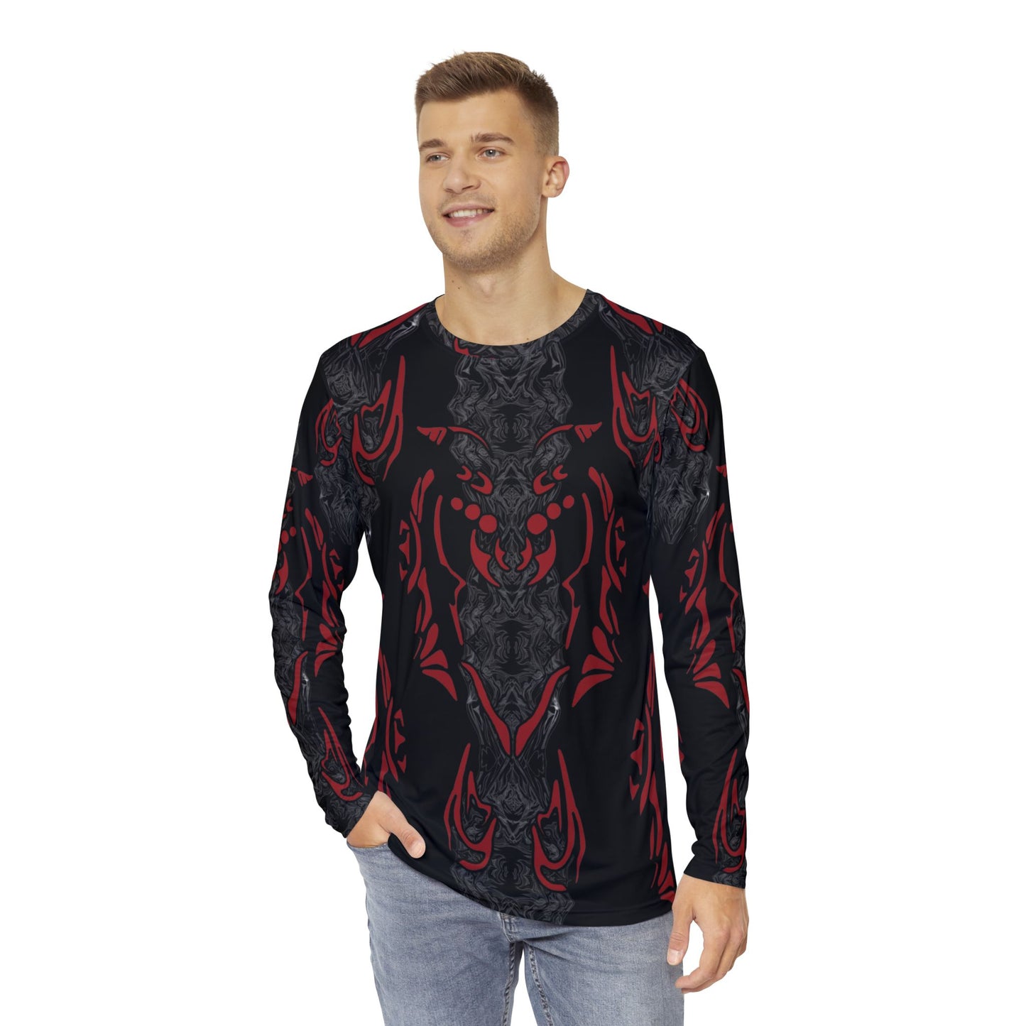 Inked Summit Pattern Long-Sleeve