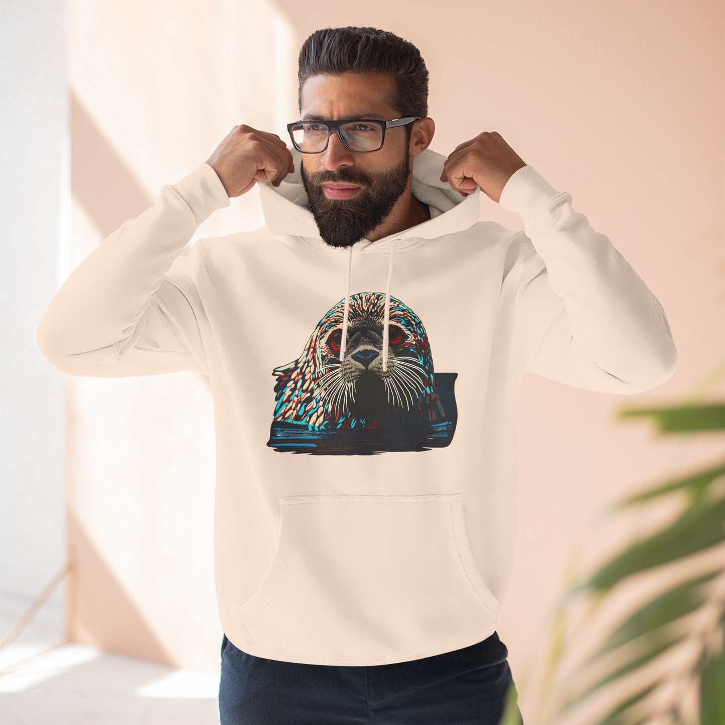 Harbor Seal Icon - Fleece Hoodie