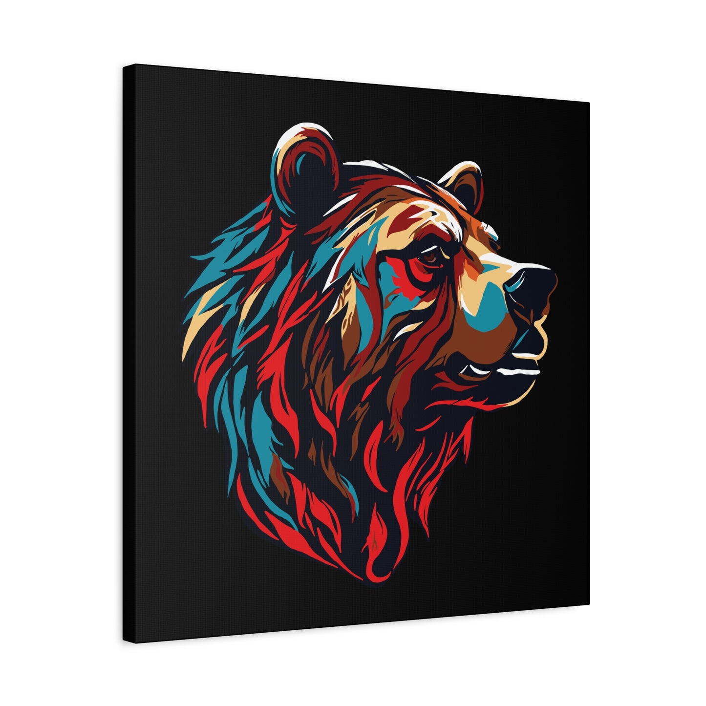 Grizzly Bear Icon Canvas