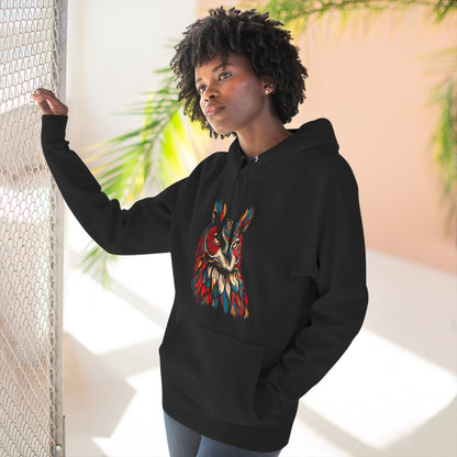 Great Horned Owl Icon - Fleece Hoodie