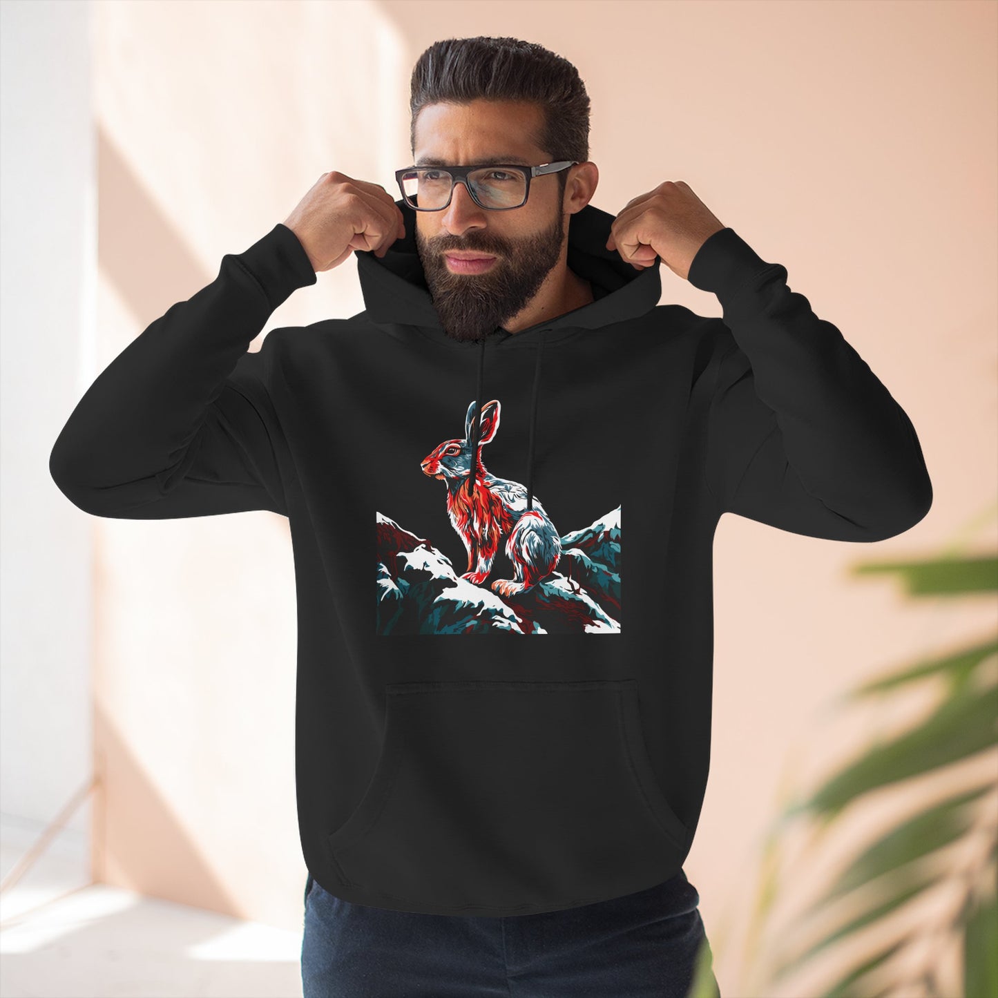 Snowshoe Hare Icon - Fleece Hoodie