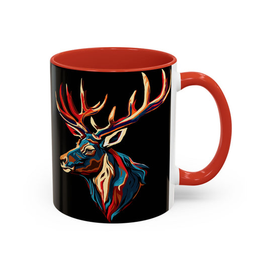 Hand-drawn elk icon mug — original wildlife art by Kayanna Healy at Neo Native
