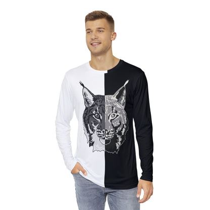 Black and White Lynx Long-Sleeve