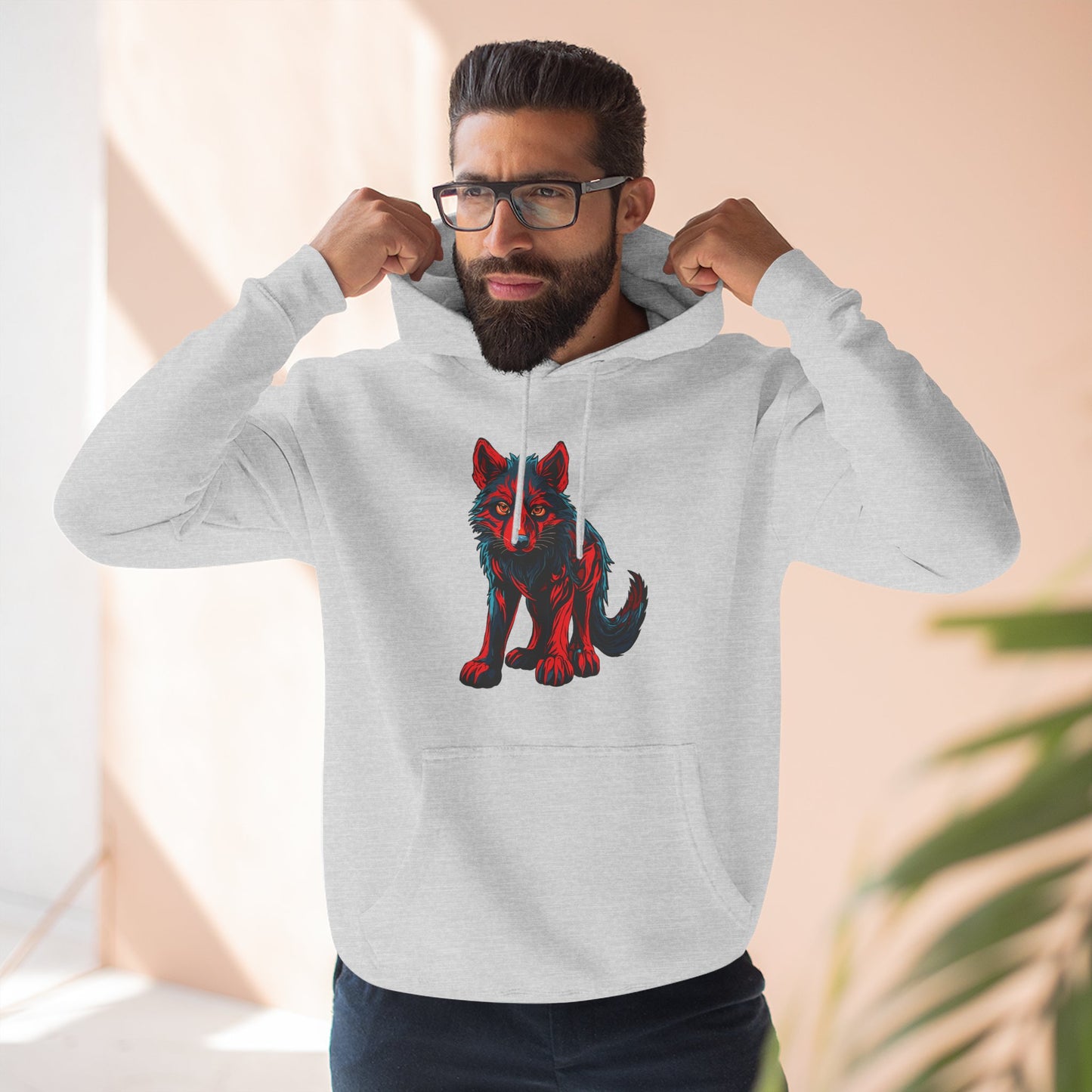 Wolf Pup Icon - Fleece Hoodie