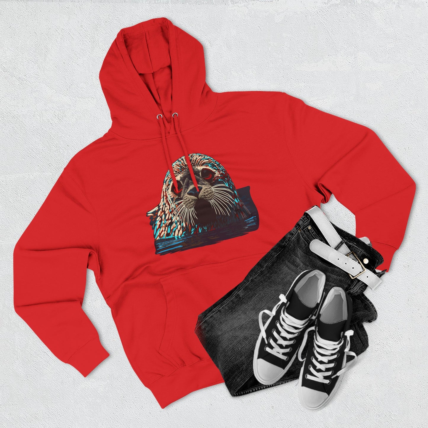 Harbor Seal Icon - Fleece Hoodie