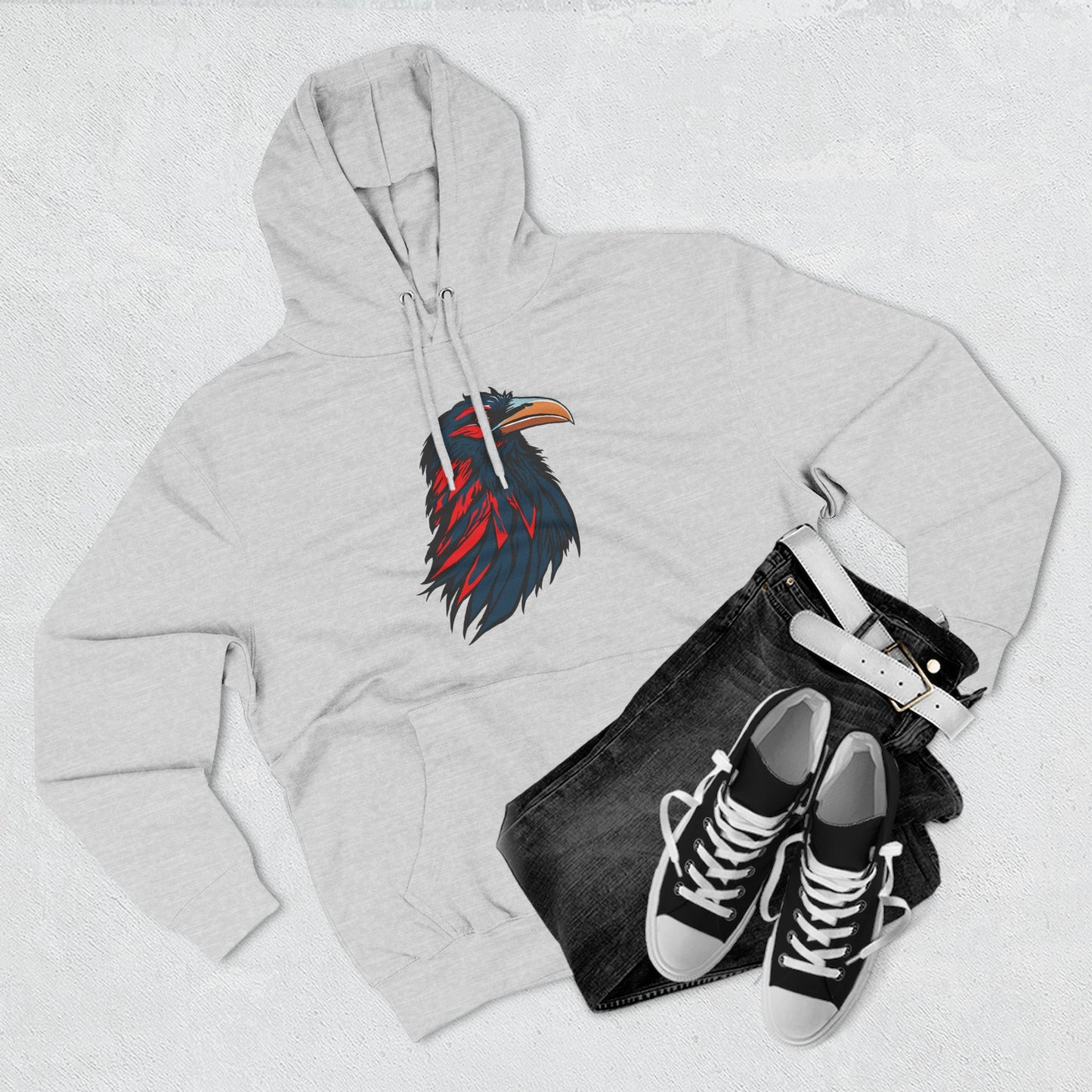 Raven Icon - Fleece Hoodie