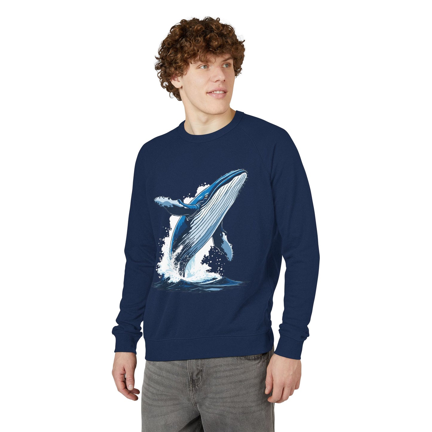 Humpback Whale - French Terry Raglan Crewneck