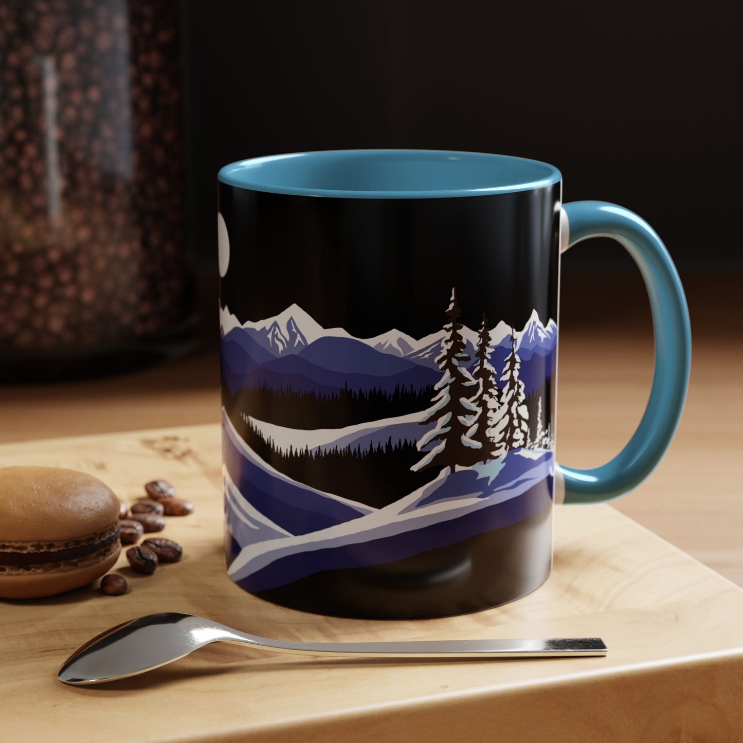 Hand-drawn lunar frost mug — original wildlife art by Kayanna Healy at Neo Native
