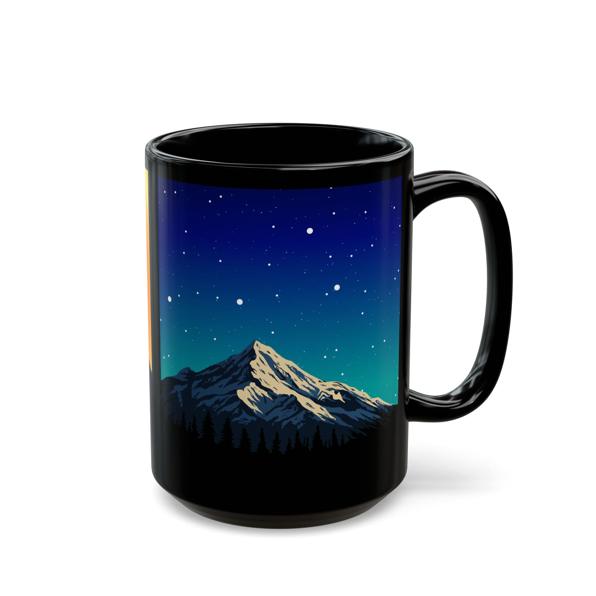 Hand-drawn solar & starry ridges mug — original wildlife art by Kayanna Healy at Neo Native