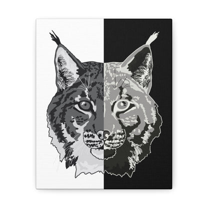 Lynx Black & White Portrait Canvas