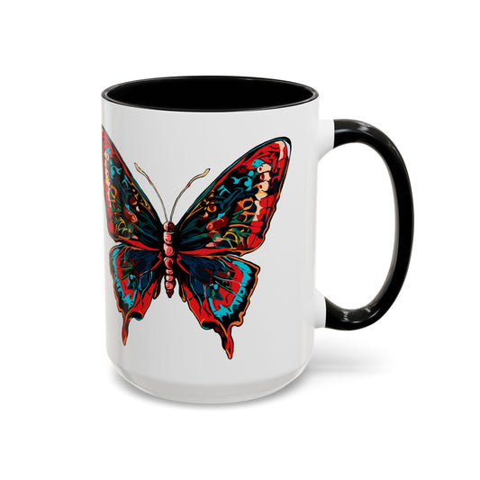 Hand-drawn butterfly icon mug — original wildlife art by Kayanna Healy at Neo Native