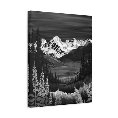 Alpine Fireweed (B&W) Canvas