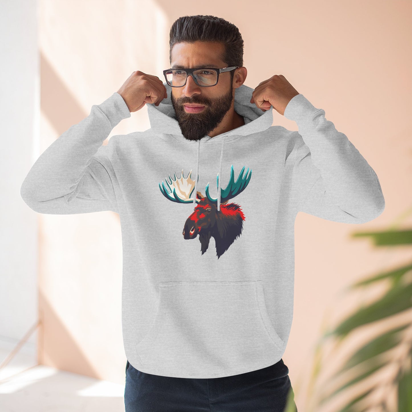 Moose Icon - Fleece Hoodie