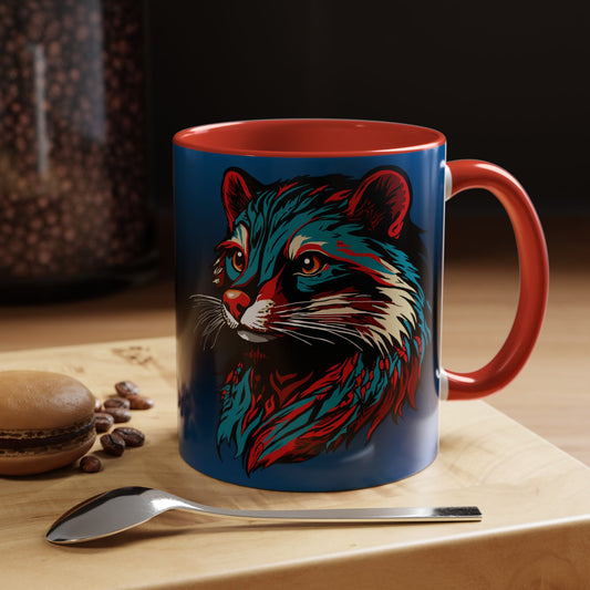 Hand-drawn mink icon mug — original wildlife art by Kayanna Healy at Neo Native