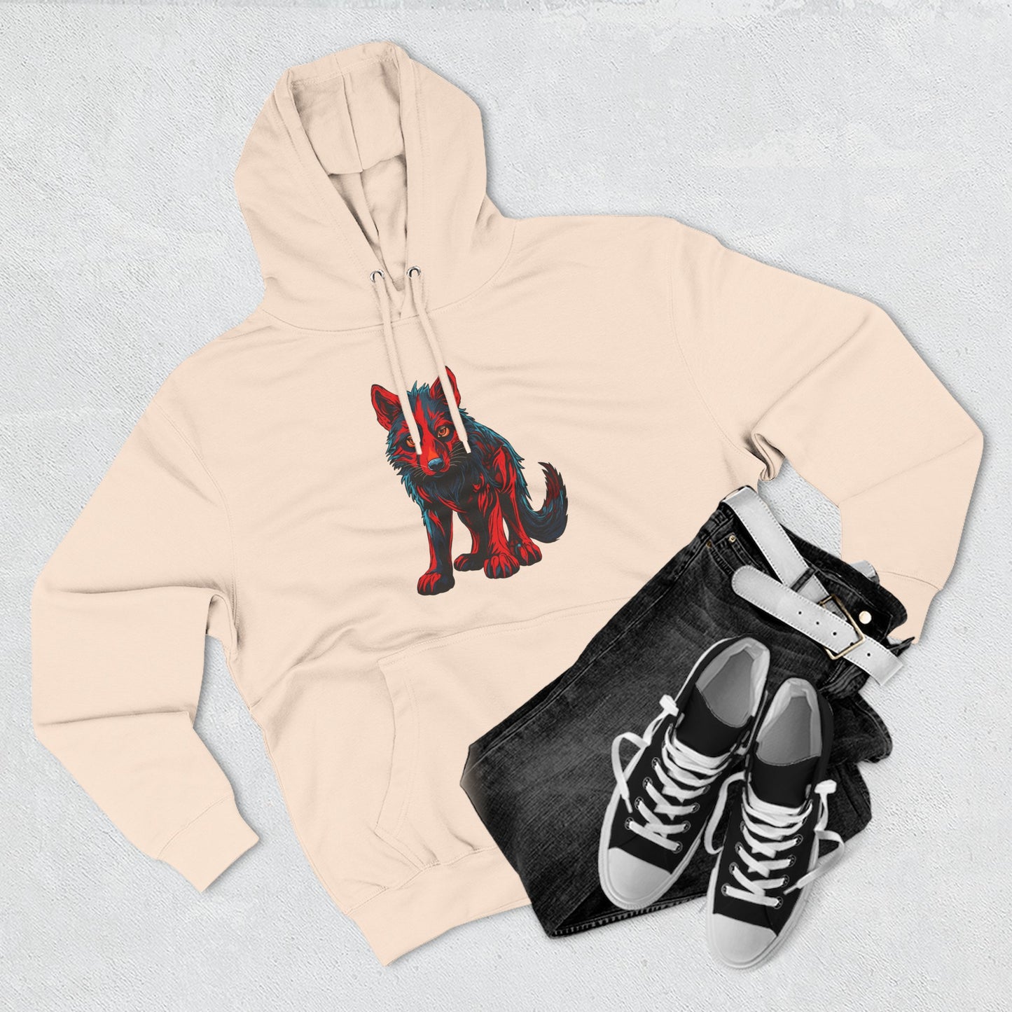 Wolf Pup Icon - Fleece Hoodie