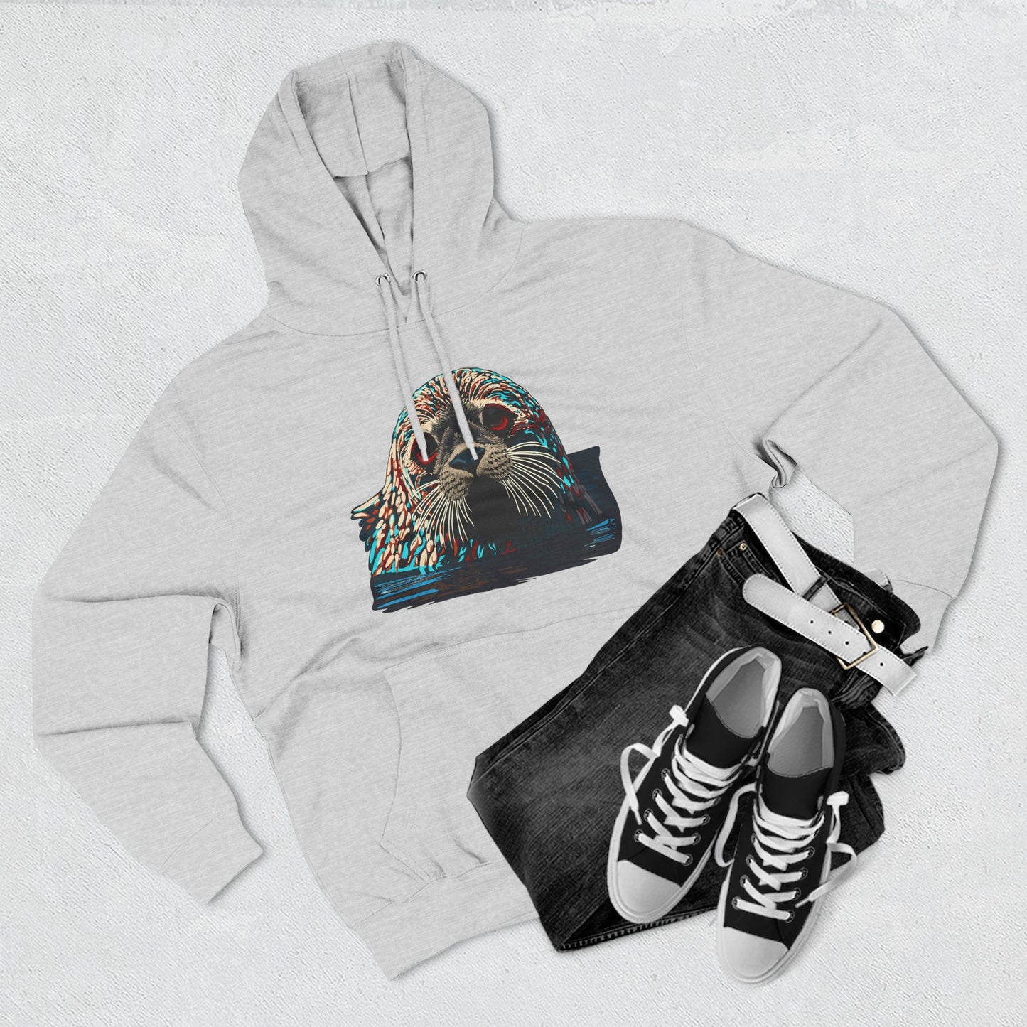 Harbor Seal Icon - Fleece Hoodie