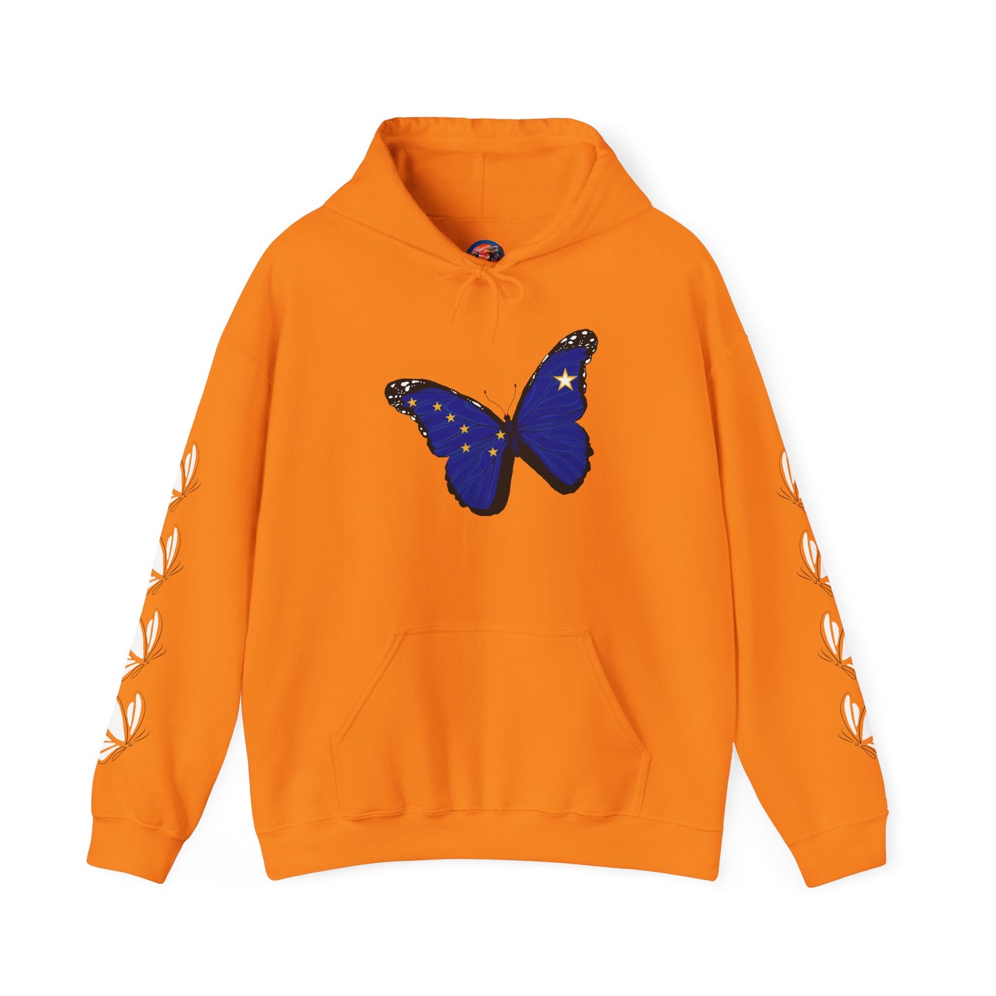Hand-drawn 'Grace' word art hoodie inspired by Alaska Native design traditions — close-up of the design detail