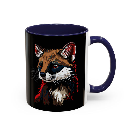 Hand-drawn marten icon mug — original wildlife art by Kayanna Healy at Neo Native