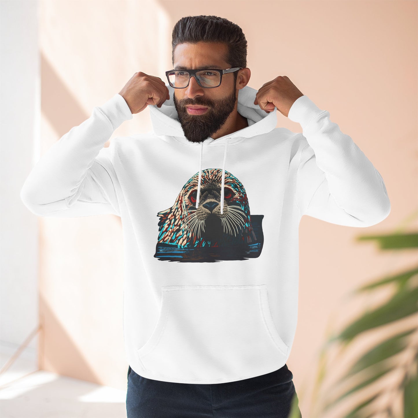 Harbor Seal Icon - Fleece Hoodie