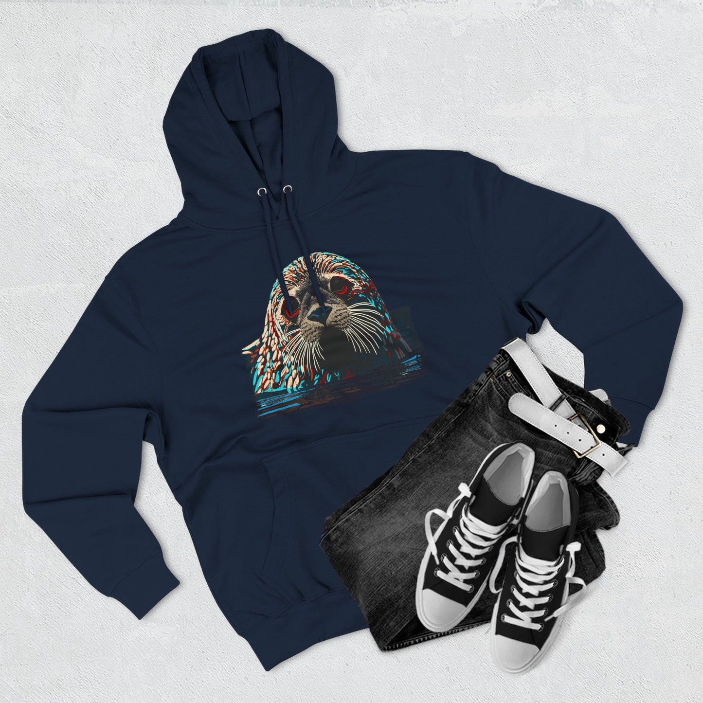 Harbor Seal Icon - Fleece Hoodie