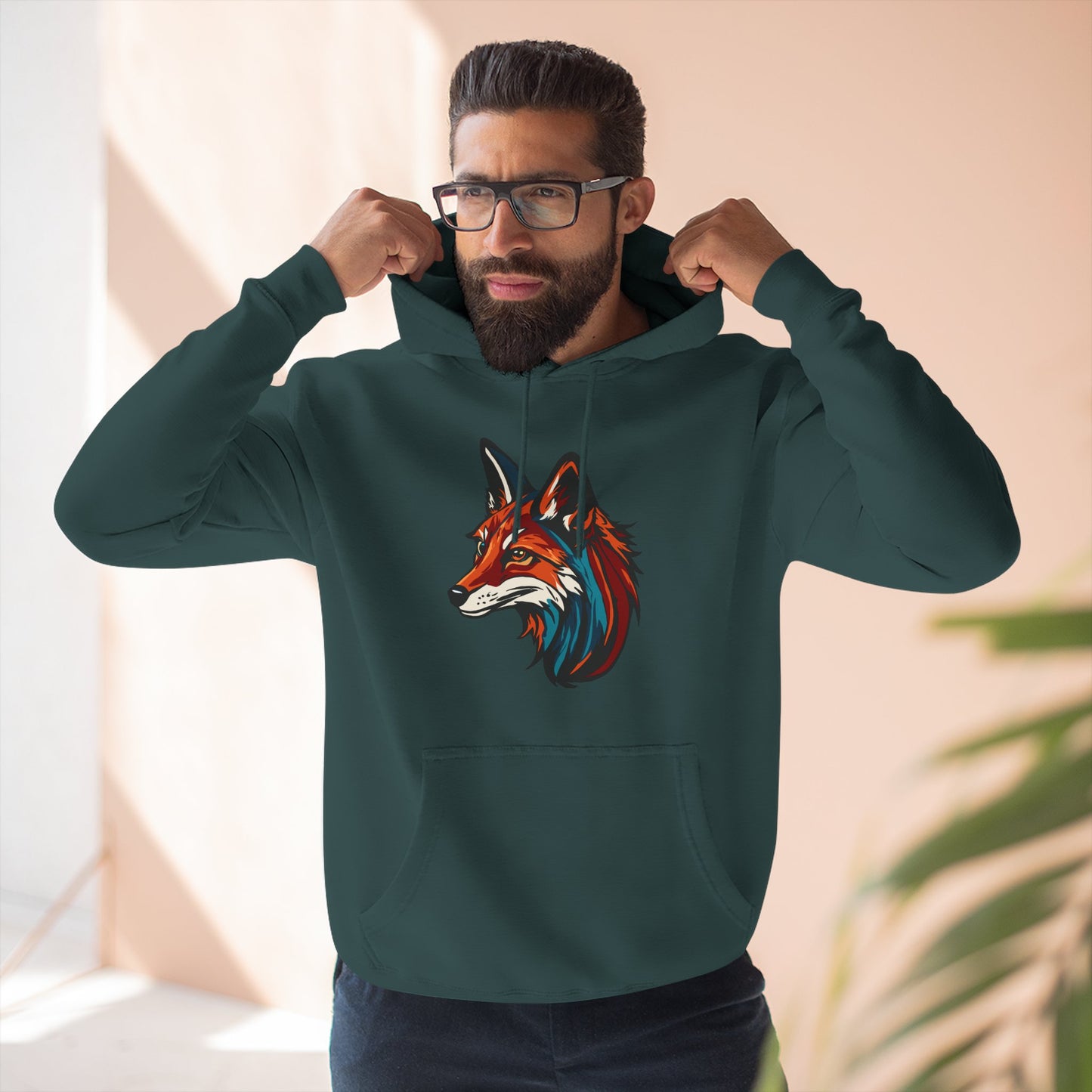 Red Fox Icon - Fleece Hoodie