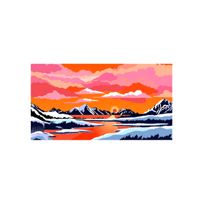 Hand-drawn arctic rising sticker — original wildlife art by Kayanna Healy at Neo Native