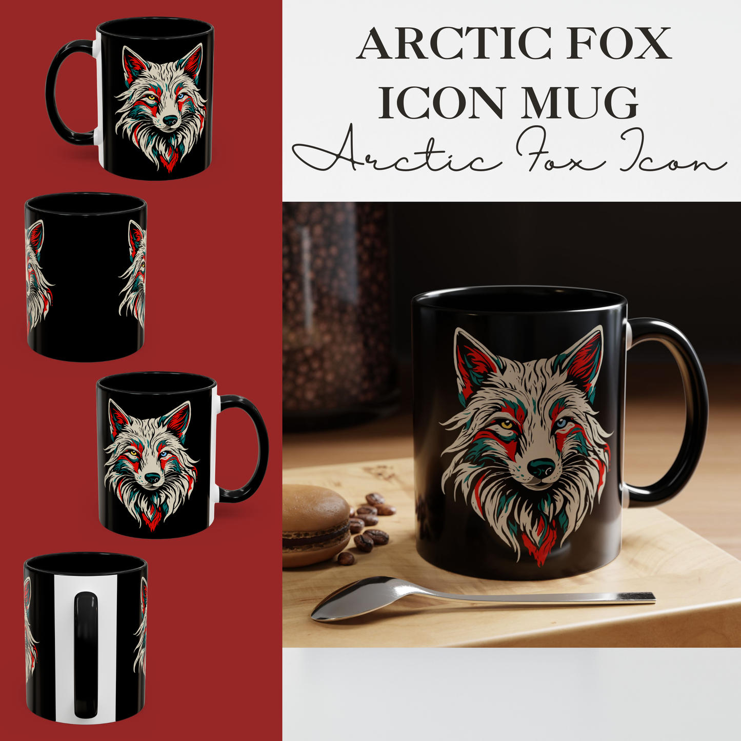 Arctic Fox Icon Mug
