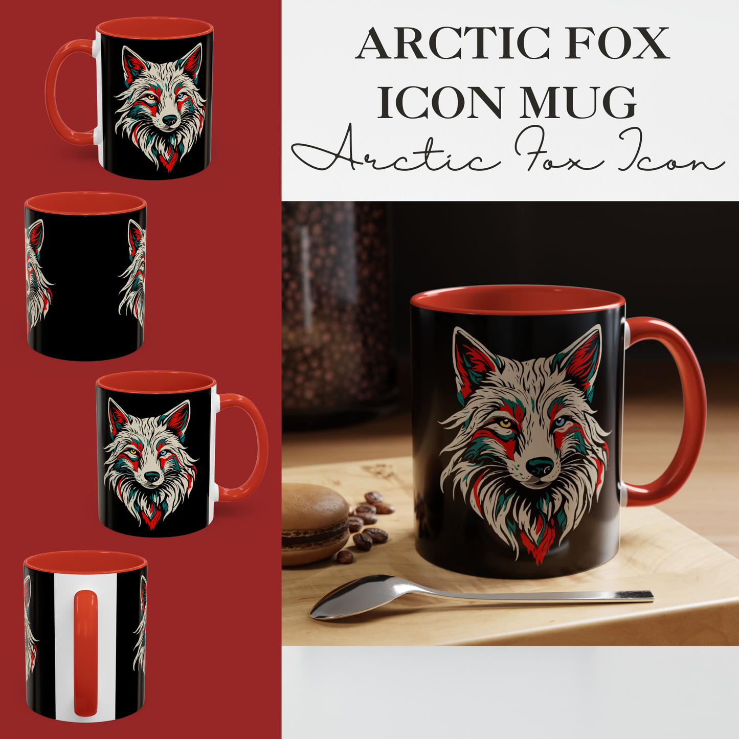 Arctic Fox Icon Mug