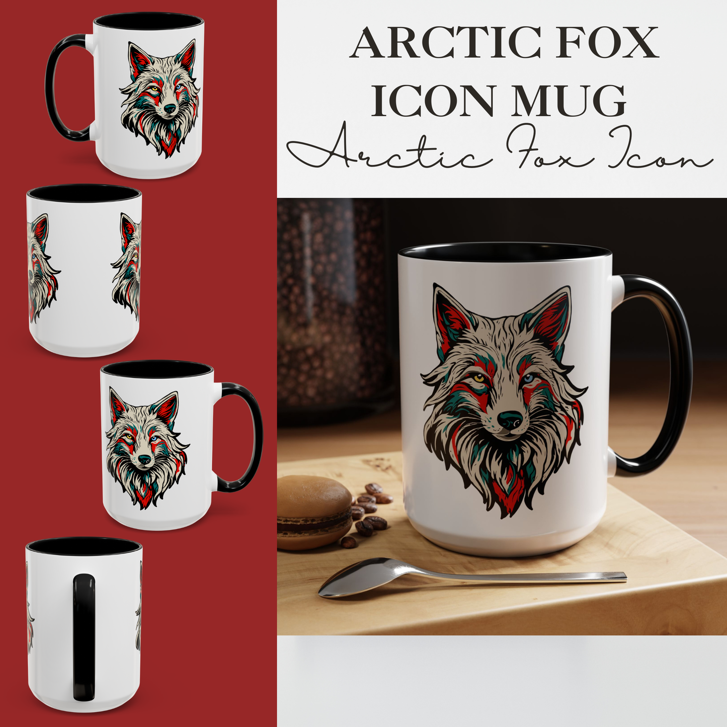 Arctic Fox Icon Mug
