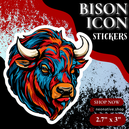 Bison Icon Sticker