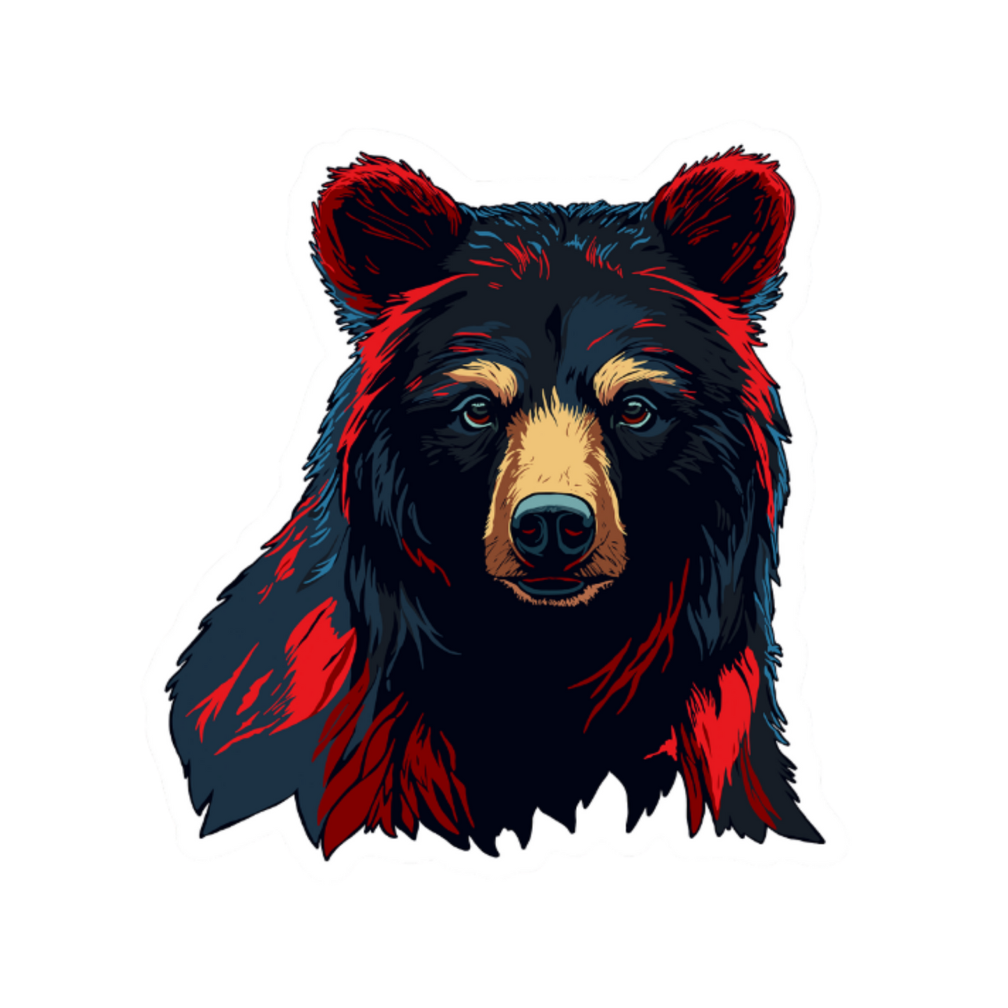 Black Bear Icon Sticker