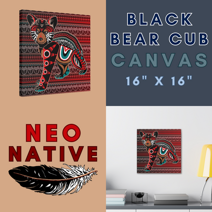 Black Bear Cub Canvas