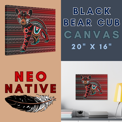 Black Bear Cub Canvas