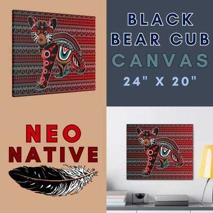 Black Bear Cub Canvas