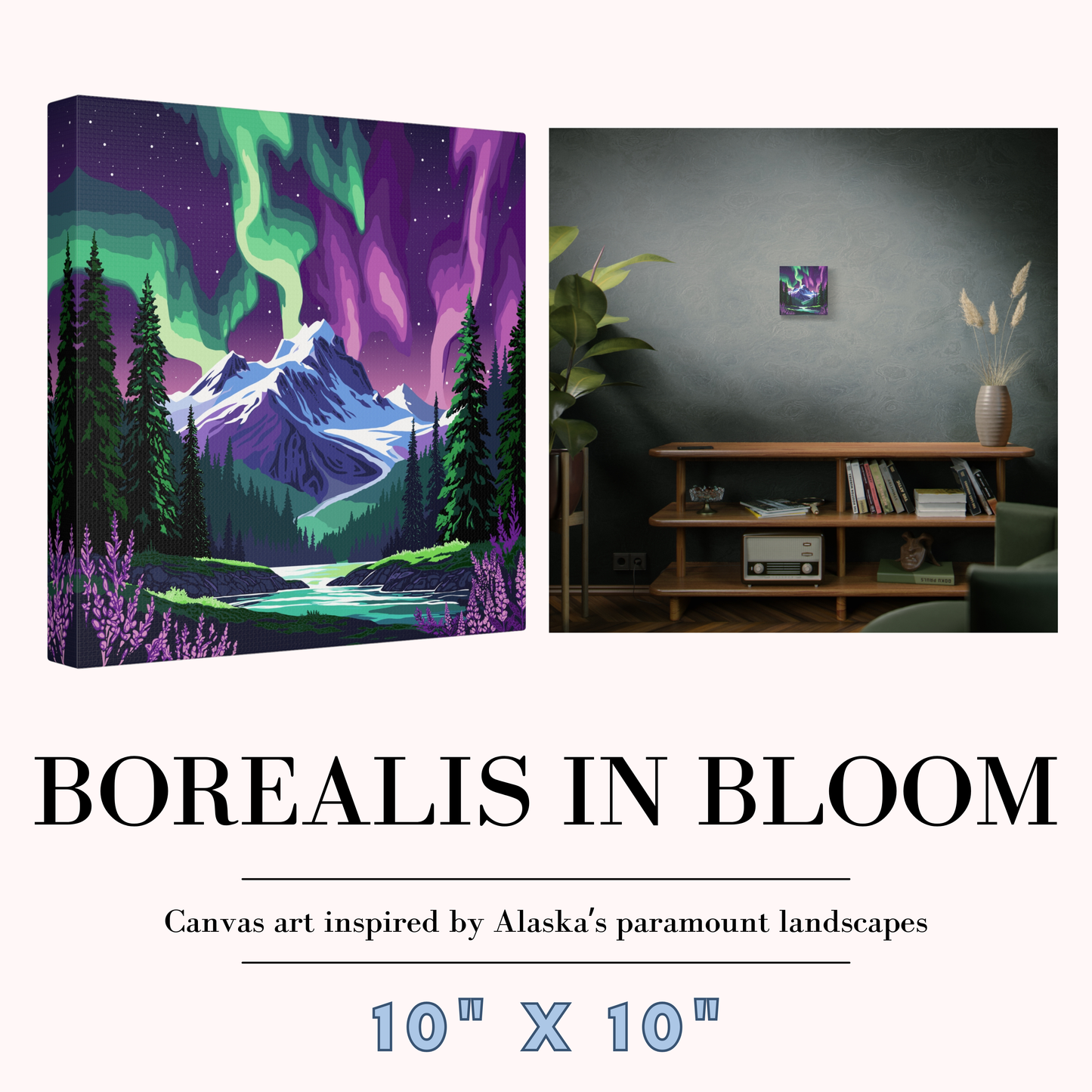 Borealis in Bloom Canvas