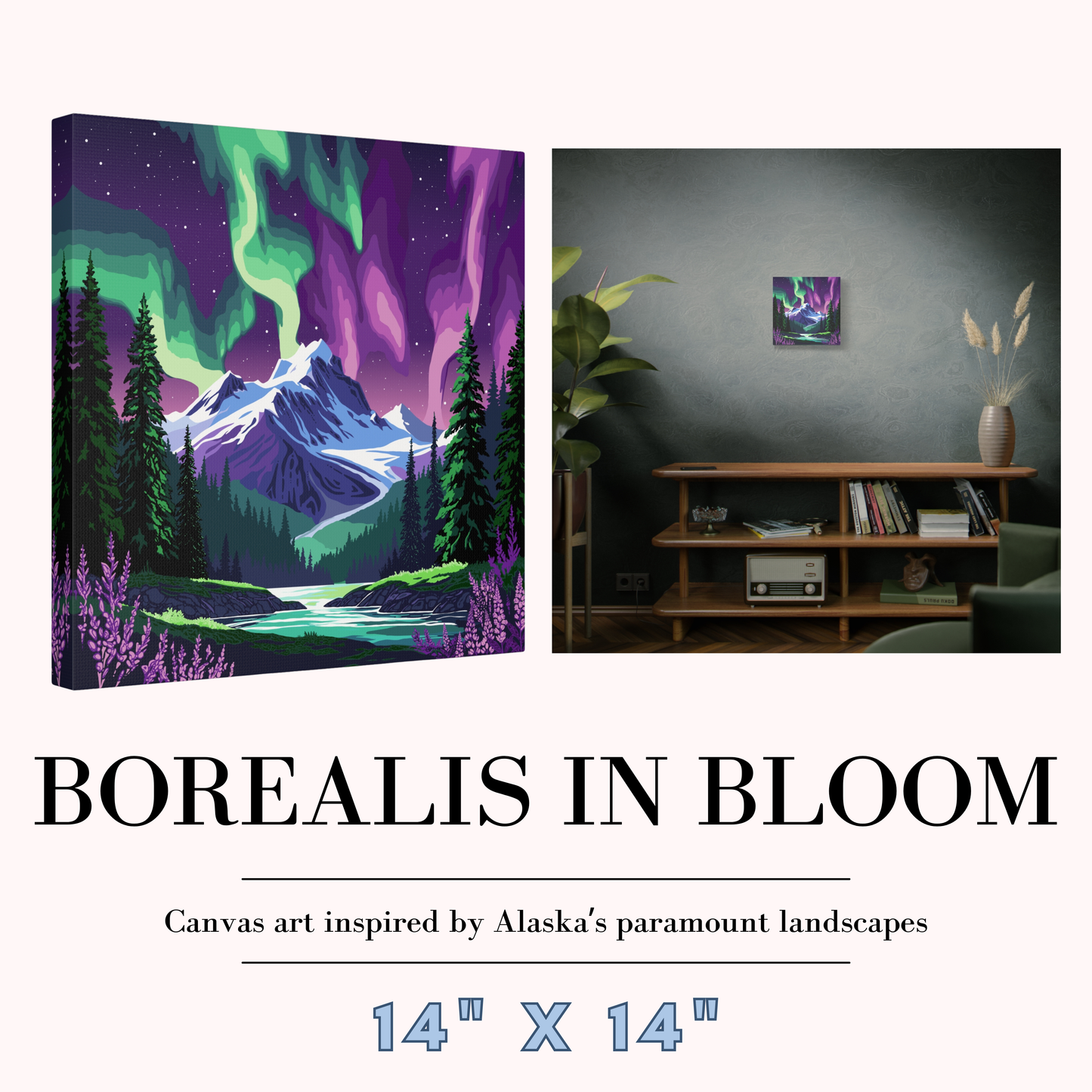 Borealis in Bloom Canvas