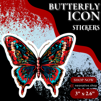 Butterfly Icon Sticker