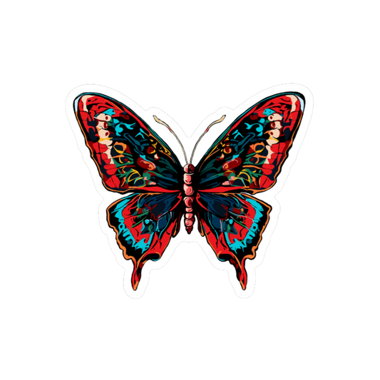 Hand-drawn butterfly icon sticker — original wildlife art by Kayanna Healy at Neo Native